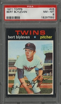 1971 Topps #26 Bert Blyleven Rookie Card – PSA NM-MT 8